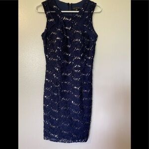 City Triangle navy blue sequence stunning summer dress